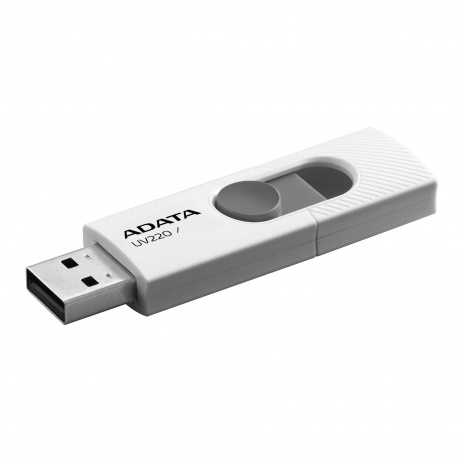 Флешка 64GB ADATA UV220, USB 2.0, белый/серый AUV220-64G-RWHGY - фото 2