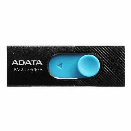 Флешка 64GB ADATA UV220, USB 2.0, черный/голубой AUV220-64G-RBKB...