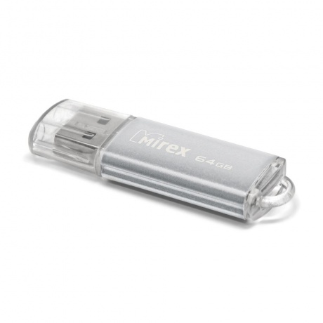 Флешка 64GB Mirex Unit, USB 2.0, Серебро 13600-FMUUSI64 - фото 3