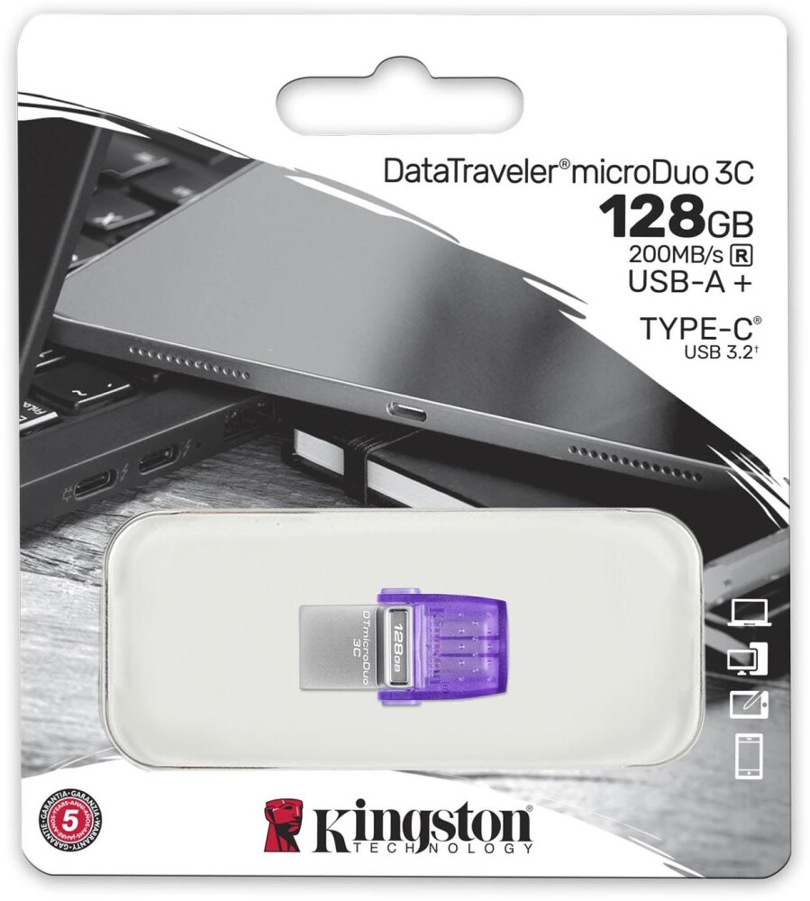 Флешка Kingston 128Gb DTDUO3CG3/128GB USB Type-C 3.2 Gen 1/USB 3.2 Gen 1 –  купить в Москве | интернет-магазин KotoFoto.ru