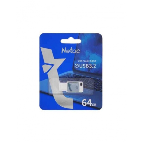 Флешка Netac UA31 64Gb (NT03UA31N-064G-32BL) USB3.2 - фото 2