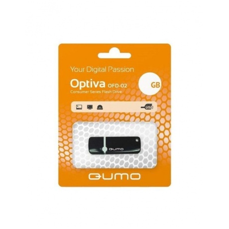 Флешка Qumo Optiva 16Гб 02 Black (QM16GUD-OP2-black) - фото 1