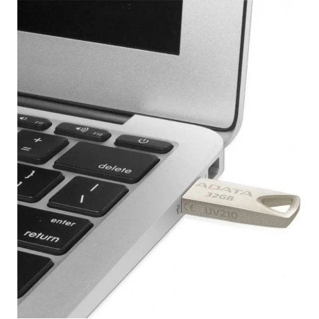 Флешка A-Data UV210 32Gb (AUV210-32G-RGD) USB2.0 золотистый - фото 3