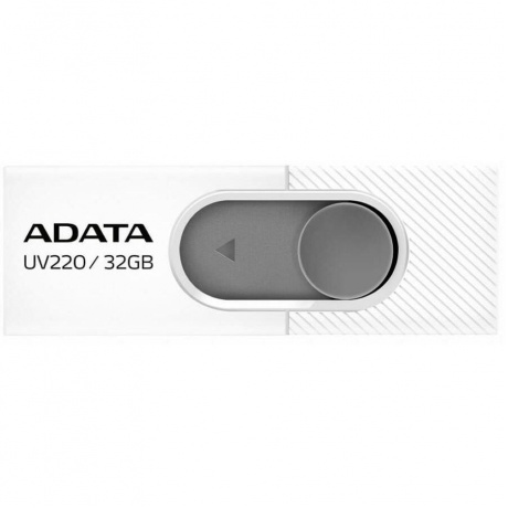 Флешка A-Data UV220 32Gb (AUV220-32G-RWHGY) USB2.0 белый/серый - фото 1