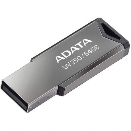 Флешка A-Data UV250 64Gb (AUV250-64G-RBK) USB2.0 серебристый - фото 2