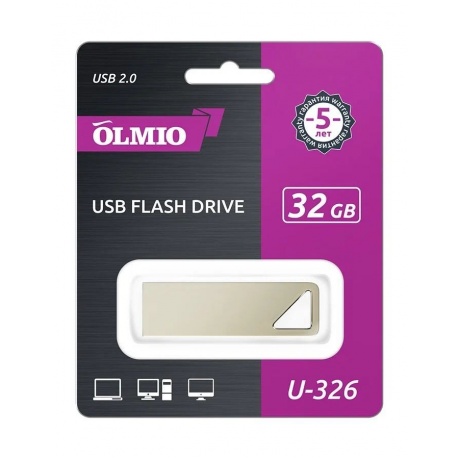 Флешка OLMIO USB-Flash 32GB, U-326 USB2.0 - фото 2