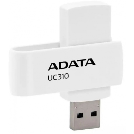 Флешка A-Data USB3 64GB WHITE (UC310-64G-RWH) - фото 1