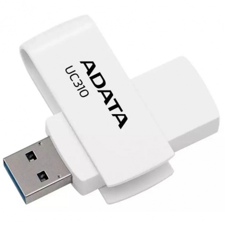 Флешка A-Data USB3 64GB WHITE (UC310-64G-RWH) - фото 2