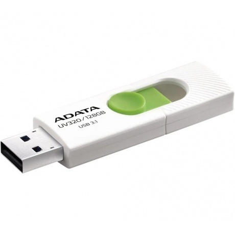 

Флешка A-DATA 128GB (AUV320-128G-RWHGN) UV320, USB 3.2, белый/зеленый