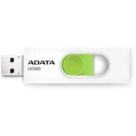 Флешка A-DATA 32GB (AUV320-32G-RWHGN) UV320, USB 3.2, белый/зеленый - фото 1