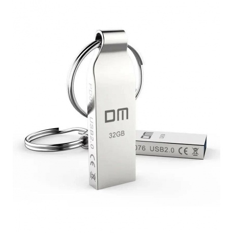 Флешка DM PD076-USB3.0 32Gb (USB3.0) (PD076-USB3.0 32Gb) металл, с кольцом - фото 2