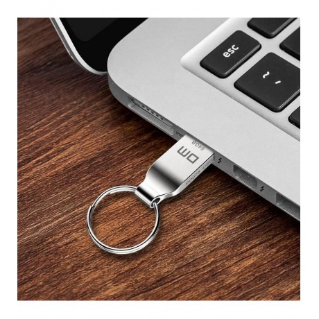 Флешка DM PD076-USB3.0 64Gb (USB3.0) (PD076-USB3.0 64Gb) металл, с кольцом - фото 2