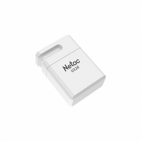 Флешка Netac U116 4Gb (NT03U116N-004G-20WH), USB2.0, миниатюрная пластиковая белая - фото 5