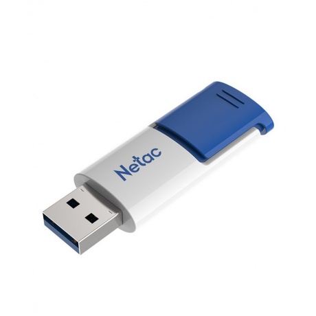 Флешка Netac U182 Blue 512Gb (NT03U182N-512G-30BL), USB3.0, сдвижной корпус, пластиковая бело-синяя - фото 2