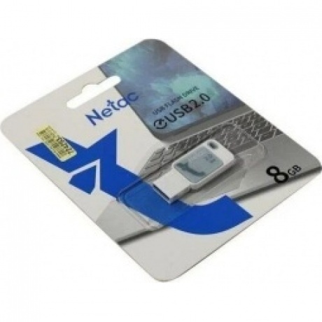 Флешка Netac UA31 8Gb (NT03UA31N-008G-20BL), USB2.0, голубая - фото 3