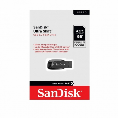 Флешка SanDisk Ultra Shift 512Gb (SDCZ410-512G-G46), USB3.0 - фото 7
