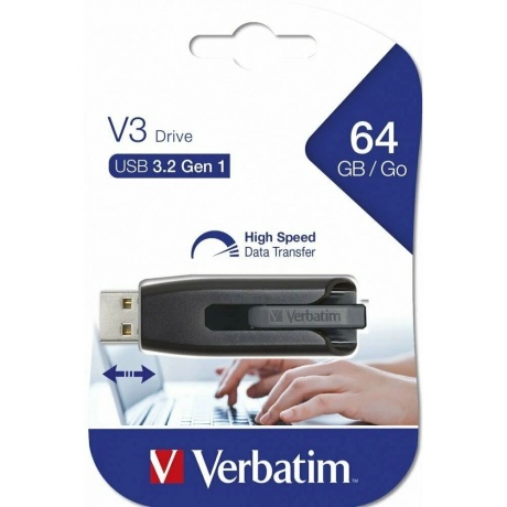 Флешка Verbatim USB 3.0 DRIVE 64GB STORE'N'GO - фото 3