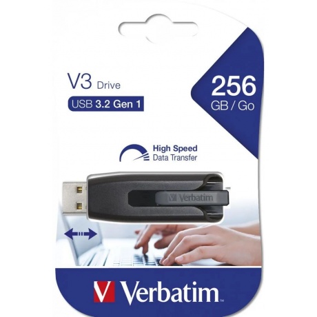 Флешка VERBATIM 256GB USB 3.2 V3 DRIVE 49168 - фото 6