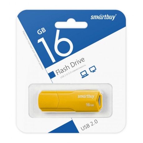 Флешка 16Gb SmartBuy Clue USB Yellow SB16GBCLU-Y - фото 2