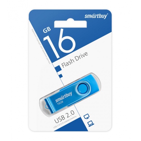 Флешка 16Gb SmartBuy UFD 2.0 Twist Blue SB016GB2TWB - фото 3