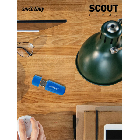 Флешка 32Gb SmartBuy Scout Blue SB032GB2SCB - фото 6
