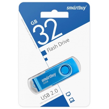 Флешка 32Gb SmartBuy UFD 2.0 Twist Blue SB032GB2TWB - фото 3