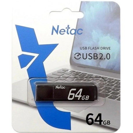 Флешка 64Gb Netac U351 USB 2.0 NT03U351N-064G-20BK - фото 1