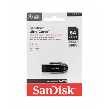 Флешка 64Gb SanDisk Ultra Curve 3.2 SDCZ550-064G-G46 - фото 2