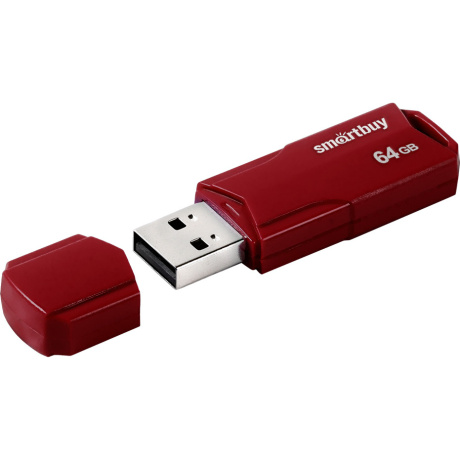 Флешка 64Gb SmartBuy Clue USB Bordo SB64GBCLU-BG - фото 4