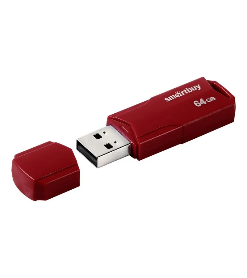 Флешка 64Gb SmartBuy Clue USB Bordo SB64GBCLU-BG - фото 2