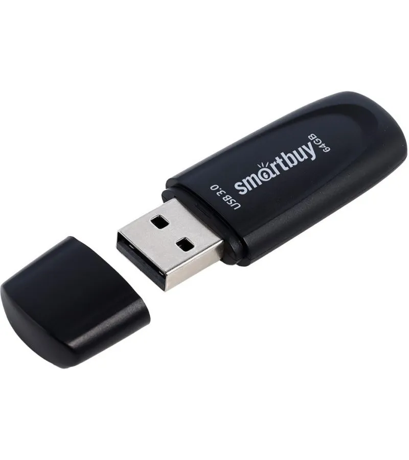 Флешка 64Gb SmartBuy Scout USB 3.1 Black SB064GB3SCK - фото 1
