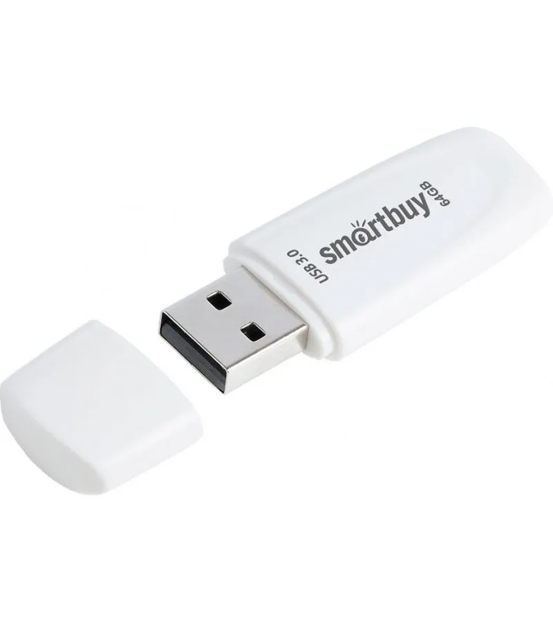 Флешка 64Gb SmartBuy Scout USB 3.1 White SB064GB3SCW - фото 1