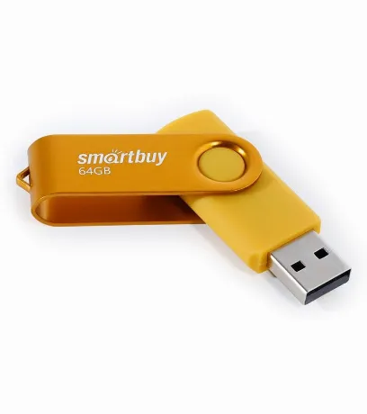 Флешка 64Gb SmartBuy UFD 2.0 Twist Yellow SB064GB2TWY