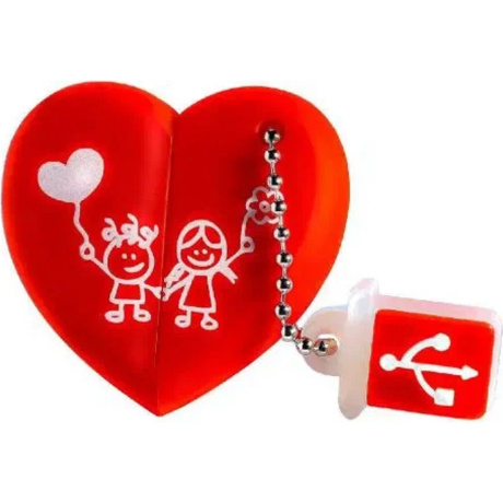 Флешка 64Gb SmartBuy Wild Series USB Heart SB64GBHeart - фото 1
