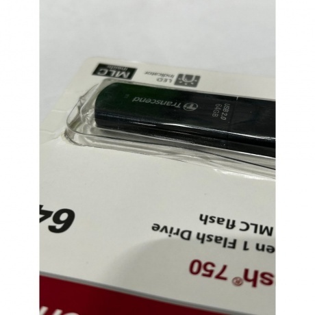 Флешка Transcend JetFlash 750 64GB черный отличное состояние - фото 3