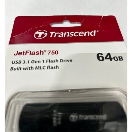 Флешка Transcend JetFlash 750 64GB черный отличное состояние - фото 6