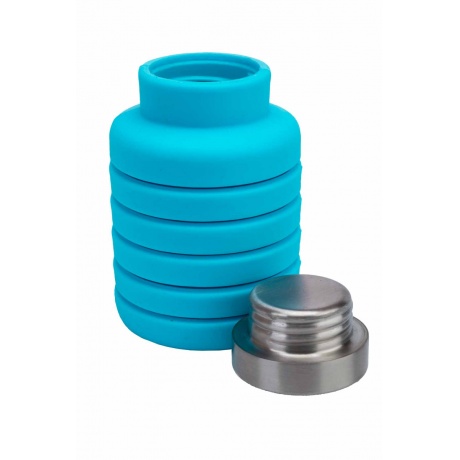Бутылка для воды силиконовая складная Bradex TK 0270, 0,5л, голубая - фото 2