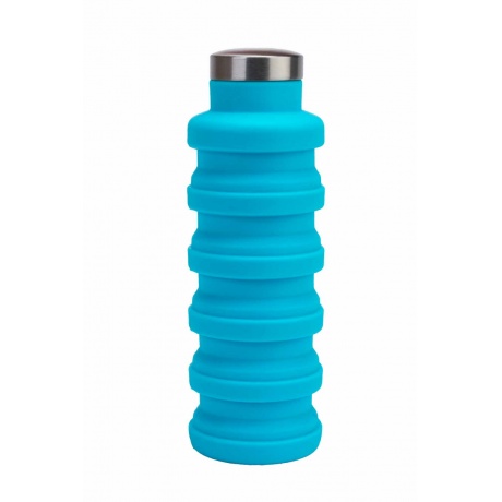 Бутылка для воды силиконовая складная Bradex TK 0270, 0,5л, голубая - фото 3