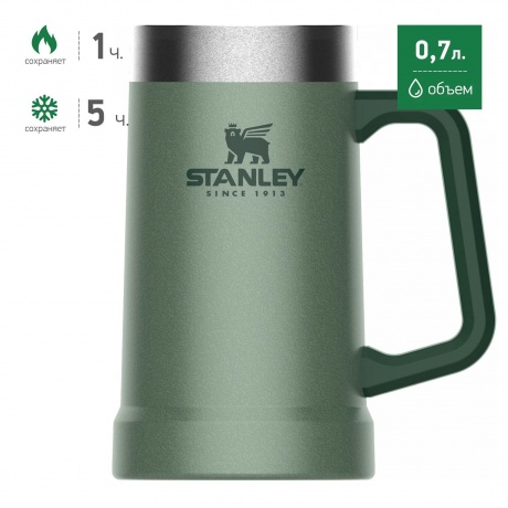 Кружка Stanley Classic (0,7 литра), темно-зеленая - фото 2