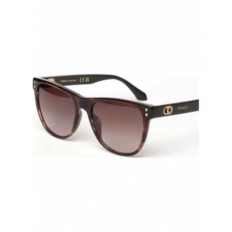 Солнцезащитные очки женские Twinset STW004 Shiny Brown+GLITTERY (2STW004540AG9) - фото 5