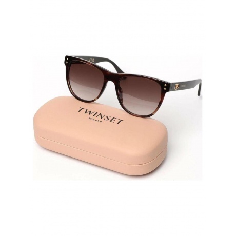 Солнцезащитные очки женские Twinset STW004 Shiny Brown+GLITTERY (2STW004540AG9) - фото 6