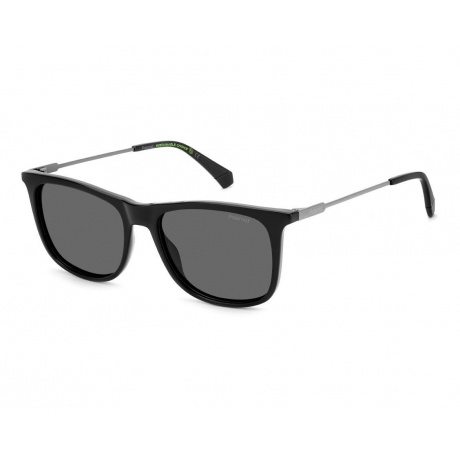 Солнцезащитные очки мужские Polaroid PLD 4145/S/X BLACK PLD-20573080755M9 - фото 1