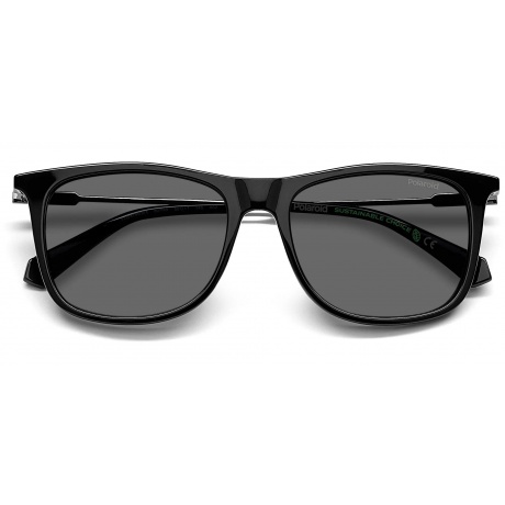 Солнцезащитные очки мужские Polaroid PLD 4145/S/X BLACK PLD-20573080755M9 - фото 5