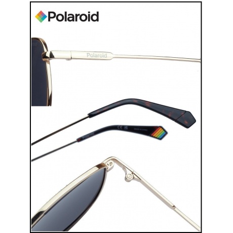 Солнцезащитные очки унисекс Polaroid PLD 6196/S/X GOLD PLD-205698J5G56M9 - фото 5