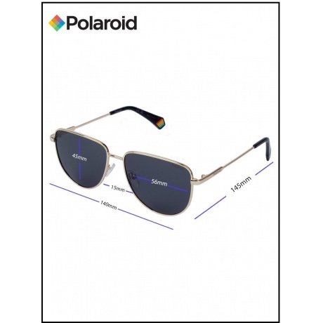 Солнцезащитные очки унисекс Polaroid PLD 6196/S/X GOLD PLD-205698J5G56M9 - фото 6