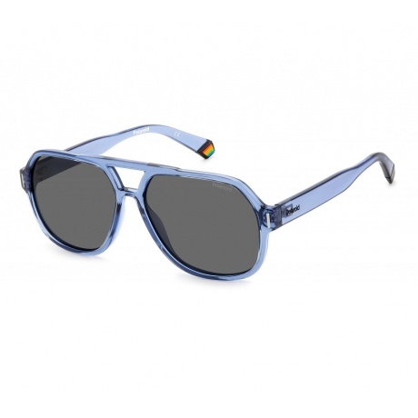 Солнцезащитные очки унисекс Polaroid PLD 6193/S BLUE PLD-205690PJP57M9 - фото 1