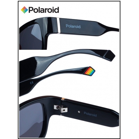 Солнцезащитные очки унисекс Polaroid PLD 6197/S BLACK PLD-20569180755M9 - фото 6