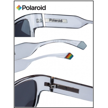 Солнцезащитные очки унисекс Polaroid PLD 6197/S GREY PLD-205691KB755M9 - фото 5