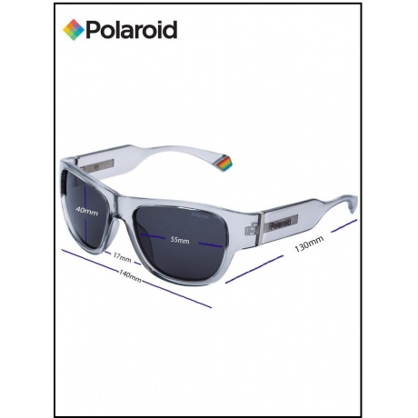 Солнцезащитные очки унисекс Polaroid PLD 6197/S GREY PLD-205691KB755M9 - фото 6