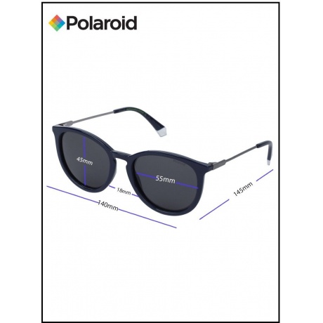 Солнцезащитные очки унисекс Polaroid PLD 4143/S/X BLUE PLD-205701PJP53M9 - фото 15
